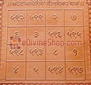 Picture of Sri Mukadma Vijayi Yantra on Copper Plate 