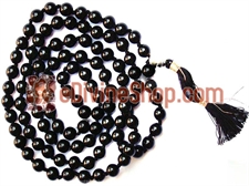 Picture of Black Onyx Mala For Improving Concentration , Devotion and Ending Marital Disputes