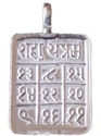 Picture of Sri Rahu (Dragon's head) Yantra Pendant in Silver