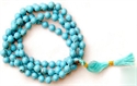 Picture of Reconstituted Turquoise (Firoza) Mala For Positive Vibrations, Intuition and Wisdom 