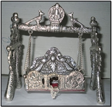 Picture of Aluminium Jhula (Swing) for 8 inch god Idols