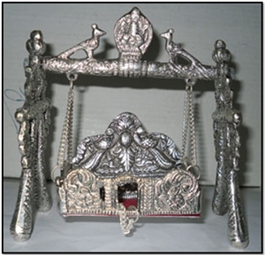 Picture of Aluminium Jhula (Swing) for 8 inch god Idols