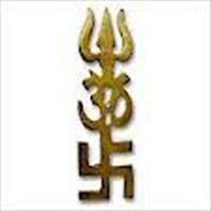Picture of Tri shakti Yantra (Swastik Om Trishul Symbol), yantra, evil eye repellent