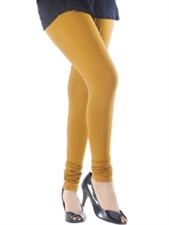 Picture of Mustard Cotton Stretch Legging Free Size