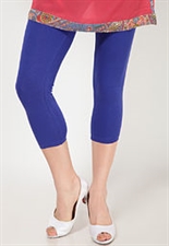 Picture of Solid Blue capri Legging Free Size