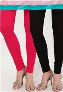 Picture of Set Of Two Black & Pink Legging cotton lycara