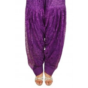 Picture of patiala-purple-lace salwar