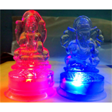 Picture of Lighting Laxmi Ganesh G 3D Red & Blue Light Size:-8X5X5 cm + 8X5X5 cm