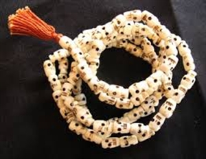 Picture of Carved Yak Bone Skull Beads 108 Tibetan Prayer