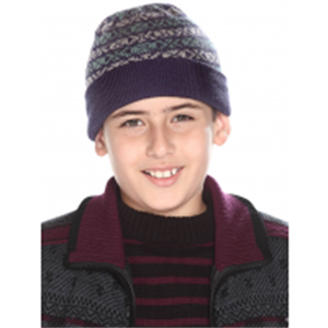 Picture of Acrylic Kids Cap Jacquard Stripes