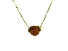 Picture of Rudraksha Seed / Shiva Tears Gold Tone Choker Necklace