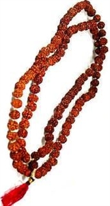 Picture of Pure Rudraksha 108 Beads Religious Rosary (Japa Mala) Beads Size 8mm