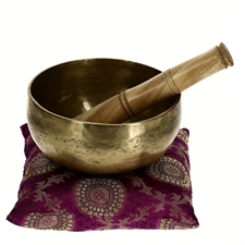Picture of Singing Bowl For Healing Through Vibration Touch Bell Metal Art India Dia 12.7 CM