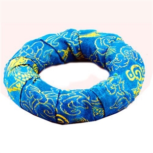 Picture of Tibetan Singing Bowl Cushion Blue Silk Ring