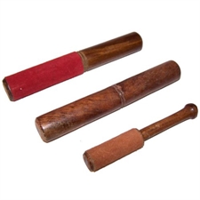 Picture of Wooden Singing Bowl Stick with red velvet detail- Approx 19cm