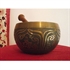 Picture of Tibetan Singing Bowl; with Grey-Black Coating on Outer/Inner Surface; 4.5in Diameter; 495grams weight.