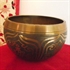 Picture of Tibetan Singing Bowl; with Grey-Black Coating on Outer/Inner Surface; 4.5in Diameter; 495grams weight.