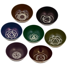 Picture of Set Of 7 Buddhist Singing Bowls Chakras Balancing Size 3.5 Inches