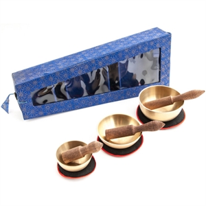 Picture of Berk - Inner Worlds Meditation Singing Bowls in Blue Box, Set of 3