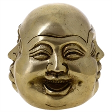 Picture of Buddhism Décor Laughing Smiling Buddha Statue Brass 7.62 Cm