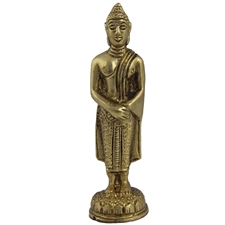 Picture of Buddha Religious Statue Collectible Figurines In Brass Size: 2.54 x 8.89 x 2.54 Cm.