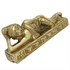 Picture of Sleeping Buddha Brass Sculpture Collectible Figurines Size: 10.16 x 3.81 x 1.91 Cm. 