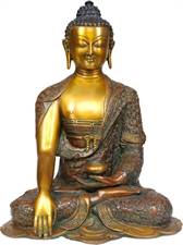 Picture of  Lord Buddha in Bhumisparsha Mudra - Brass Statue
