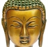 Picture of Antique Look Buddha Face Painted Brass Statue 