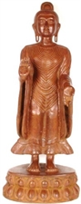Picture of Buddha, The Universal Teacher - Antiquated Brass Statue 