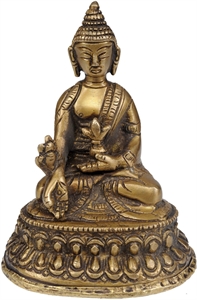 Picture of The Medicine Buddha (Small Statue) - Brass Statue 