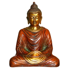 Picture of Meditating Lord Buddha Handmade Brass Statues