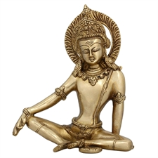 Picture of Brass Metal Art Tara Buddha Statue sitting Home Decor Buddhist Gifts 17.78 cm