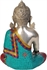Picture of Lord Buddha in Bhumisparsha Mudra (Inlay Statue) - Brass Statue with Inlay