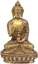 Picture of Lord Buddha in Abhaya Mudra - Brass Statue