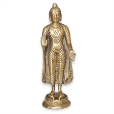 Picture of Standing Buddha Statue Handmade Buddhist Sculptures Unique Gift
