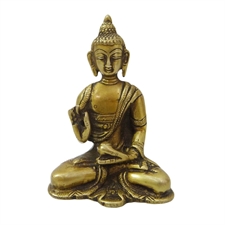 Picture of Gold Brass Metal Figure Lord Buddha Religious Home Decor Sculpture India Art Gift