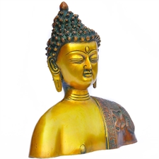 Picture of Half body budha head Religious Gifts and Collectibles Brass 19.69 x 17.78 x 5.72 Cms