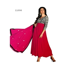 Picture of Sushmita Sen Designer Dark Pink Anarkali Salwar Suits Sus11006