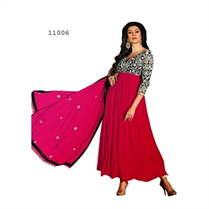 Picture of Sushmita Sen Designer Dark Pink Anarkali Salwar Suits Sus11006