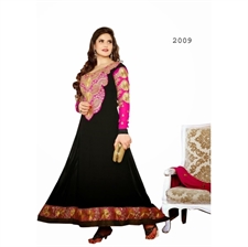 Picture of Zarine Khan Black Anarkali Salwar Suits Zar2009